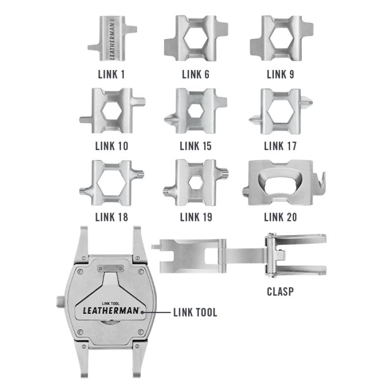 Часовник мултитул Leatherman TREAD TEMPO Stainless 832421 Часовник мултитул Leatherman TREAD TEMPO Stainless 832421