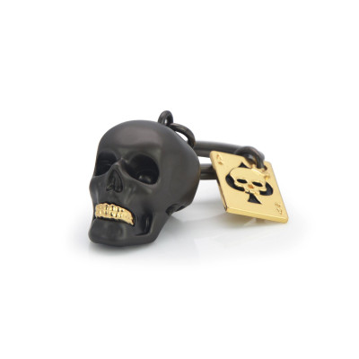 Ключодържател Metalmorphose, BLACK SKULL with playing card