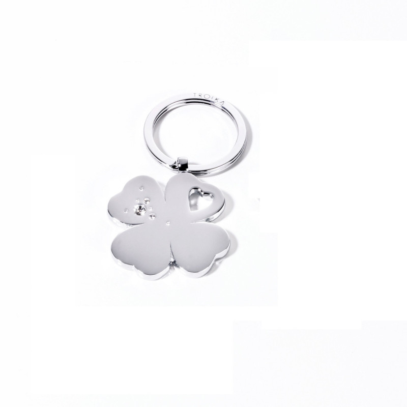 Ключодържател Troika- GIRLS  BEST FRIENDS Clover, сребрист