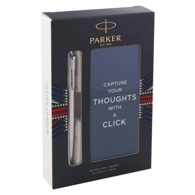 Комплект химикалка и тефтер Parker Royal Xmas Set Stainless Steel 2073804/2061287