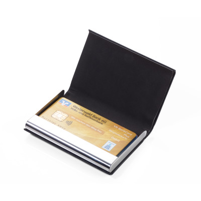 Калъф за кредитни карти с RFID защита Troika Marble Safe, черен CCC07/BK Калъф за кредитни карти с RFID защита Troika Marble Safe, черен CCC07/BK