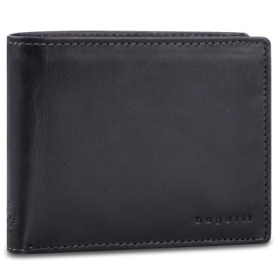 Кожен портфейл Bugatti domus rfid сив