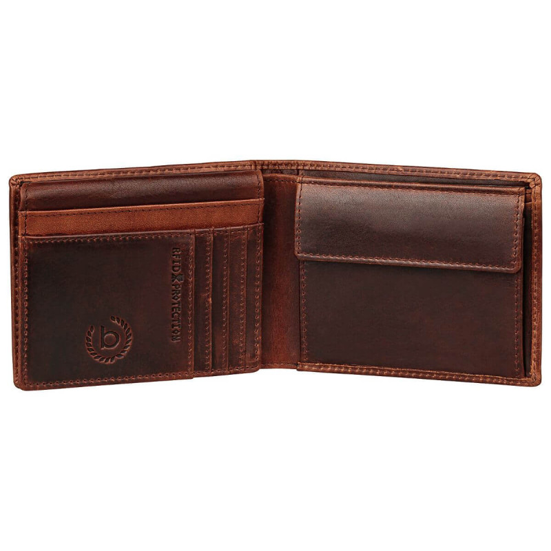 Кожен портфейл Bugatti roMano rfid 8cc кафяв Кожен портфейл Bugatti roMano rfid 8cc кафяв