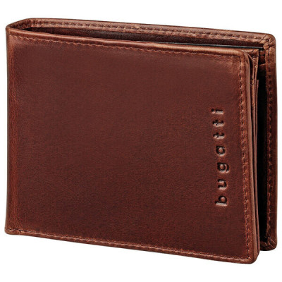 Кожен портфейл Bugatti roMano rfid 8cc кафяв