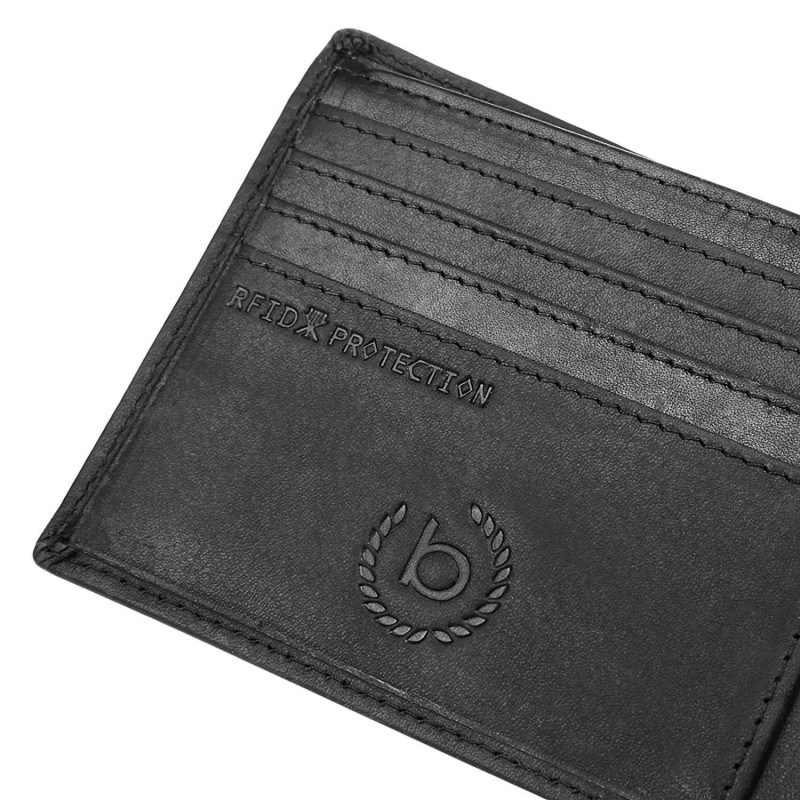 Кожен портфейл Bugatti roMano rfid черен Кожен портфейл Bugatti roMano rfid черен