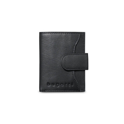 Кожен калъф за кредитни карти Bugatti smart deluxe rfid черен