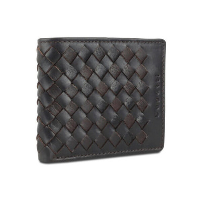 Кожен портфейл Bugatti woven тъмнокафяв