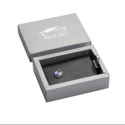 Ключодържател от естествена кожа с карабинер BMW AS047BL Ключодържател от естествена кожа с карабинер BMW AS047BL