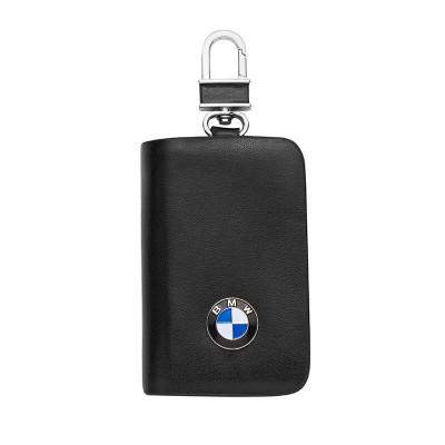 Ключодържател от естествена кожа с карабинер BMW AS047BL