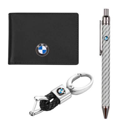 Подаръчен комплект BMW химикал, калъф за автодокументи и ключодържател AS0802