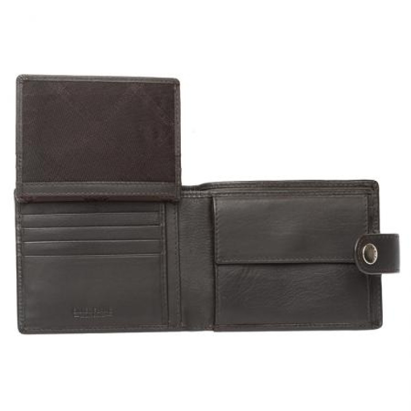 Мъжки портфейл в кафяво SILVER FLAME - колекция Button