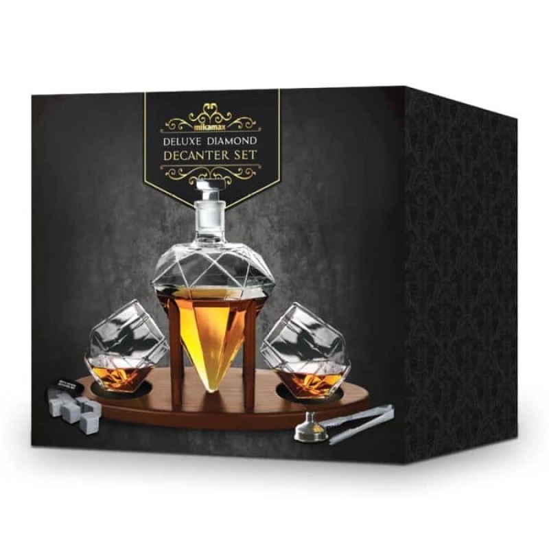 Декатер за уиски с 2 чаши Mikamax diamond set deluxe