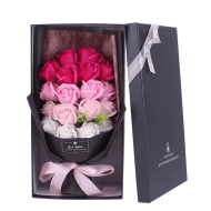 Букет със сапунени рози в подаръчна кутия