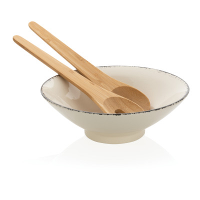Ukiyo salad bowl with bamboo salad server Ukiyo P263.091