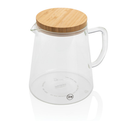 Ukiyo borosilicate glass carafe with bamboo lid 1.2L Ukiyo P264.060