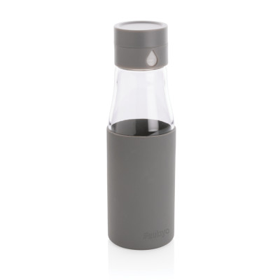 Ukiyo glass hydration tracking bottle with sleeve Ukiyo P436.722