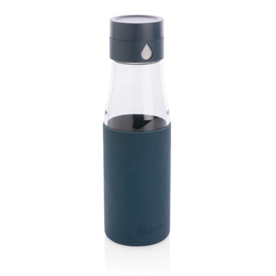 Ukiyo glass hydration tracking bottle with sleeve Ukiyo P436.725