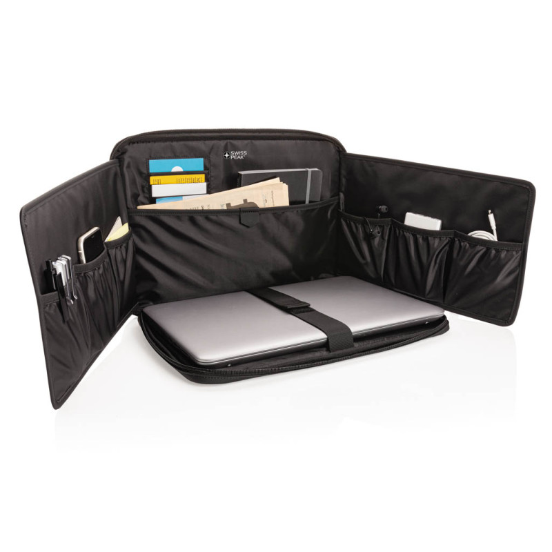 Swiss Peak vegan leather laptop sleeve workstation PVC free Swiss Peak P788.001 Swiss Peak vegan leather laptop sleeve workstation PVC free Swiss Peak P788.001