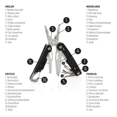 Solid multitool with carabiner XD Design P221.331