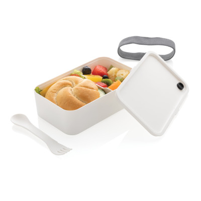 Кутия за обяд в комплект с вилица XD Design P269.593, бяла 1.2л Кутия за обяд в комплект с вилица XD Design P269.593, бяла 1.2л