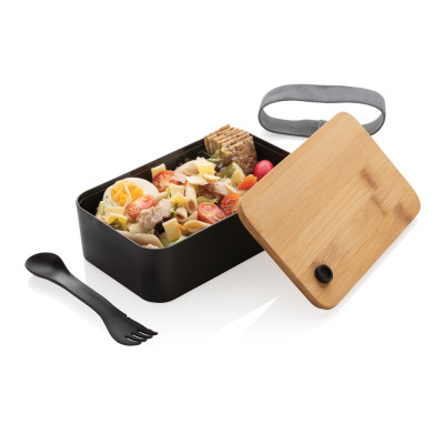 Кутия за обяд с вилица и бамбуков капак XD Design P269.611