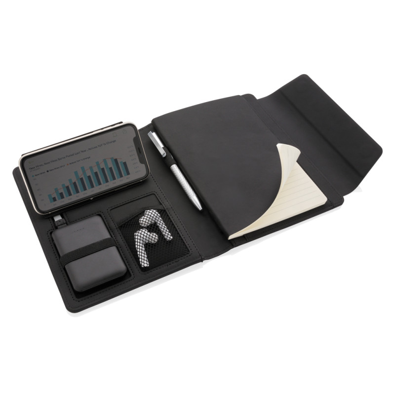 Fiko wireless charging A5 portfolio with powerbank XD Xclusive P774.081