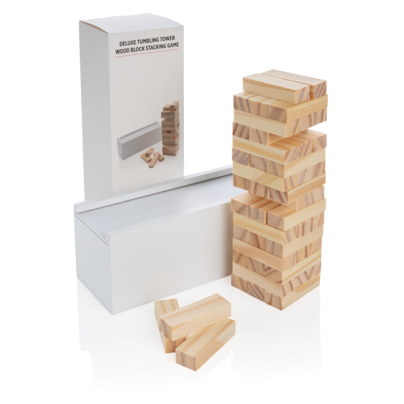 Deluxe tumbling tower wood block stacking game XD Design P940.083