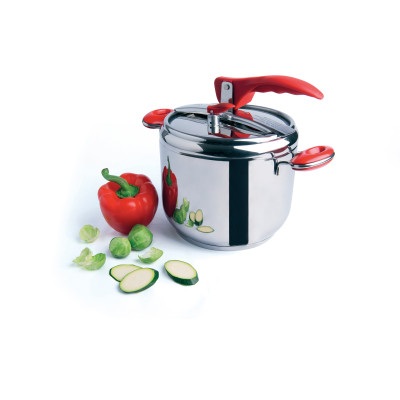 Тенджера под налягане Excelsa professional cook 5000 мл., червен ITEX48199