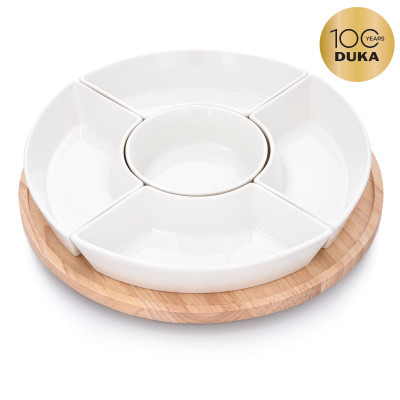 Поднос с комплект купи - мини Duka warewood mini 21 см., бял 2220488