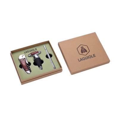 Комплект аксесоари за вино Laguiole wine corkscrew stopper thermomer, 3 части 40268025