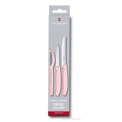 Комплект Victorinox Swiss Classic Trend Colors, два ножа и белачка, светлорозов 6.7116.31L52