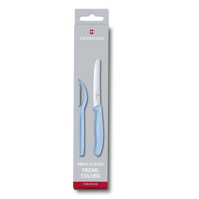 Комплект Victorinox Swiss Classic Trend Colors, нож и белачка, светлосин 6.7116.21L22