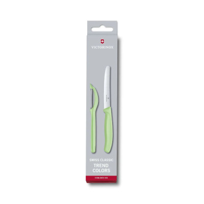 Комплект Victorinox Swiss Classic Trend Colors, нож и белачка, светлозелен 6.7116.21L42