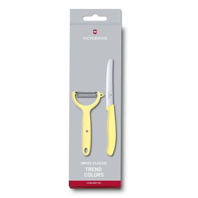 Комплект Victorinox Swiss Classic Trend Colors, нож и белачка, светложълт 6.7116.23L82