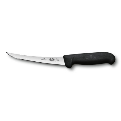 Кухненски нож Victorinox Fibrox за обезкостяване, извито острие, 150мм, черен 5.6603.15