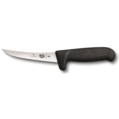 Кухненски нож Victorinox Fibrox за обезкостяване, извито острие, 120мм, черен 5.6603.12M