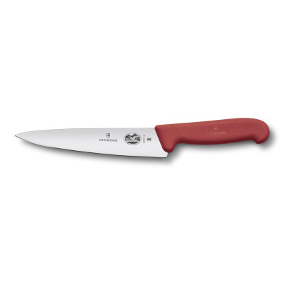 Кухненски нож Victorinox fibrox универсален, 190 мм, червен