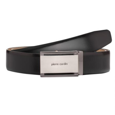 Мъжки черен колан с лого 100 см Pierre Cardin 
PC001BLS