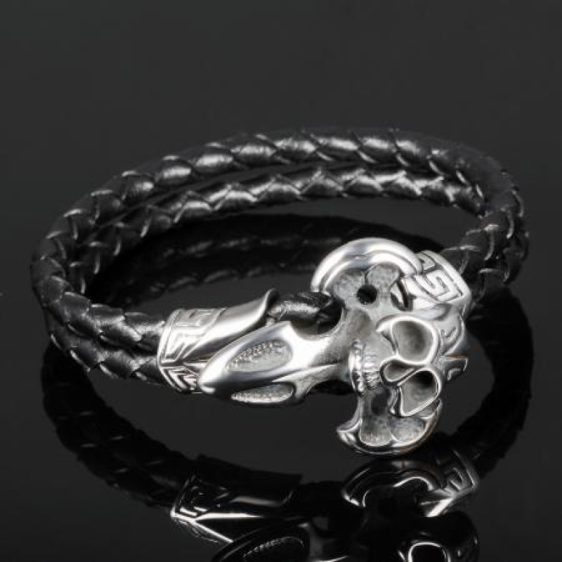 Мъжка кожена гривна копие с череп Silver Flame
SW301L Мъжка кожена гривна копие с череп Silver Flame
SW301L