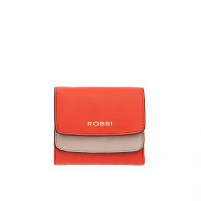 Дамско портмоне цвят Оранжево и мляко с какао Rossi 
RSL17145