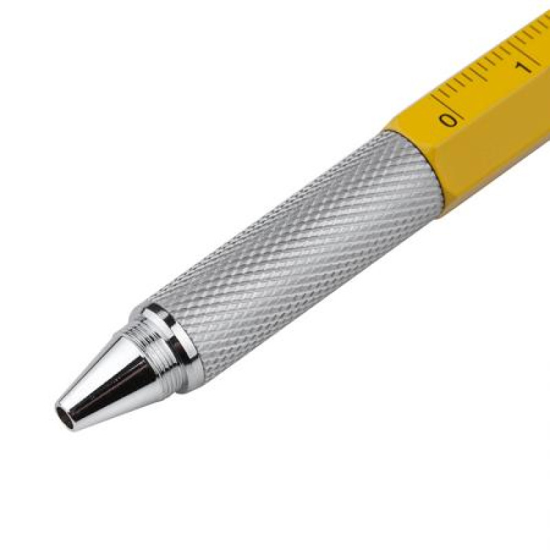 Химикалка жълта с нивелир Silver Flame SFP0201