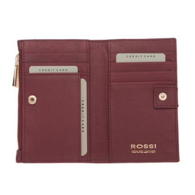 Дамско портмоне цвят Винено червено Rossi RSL29126
