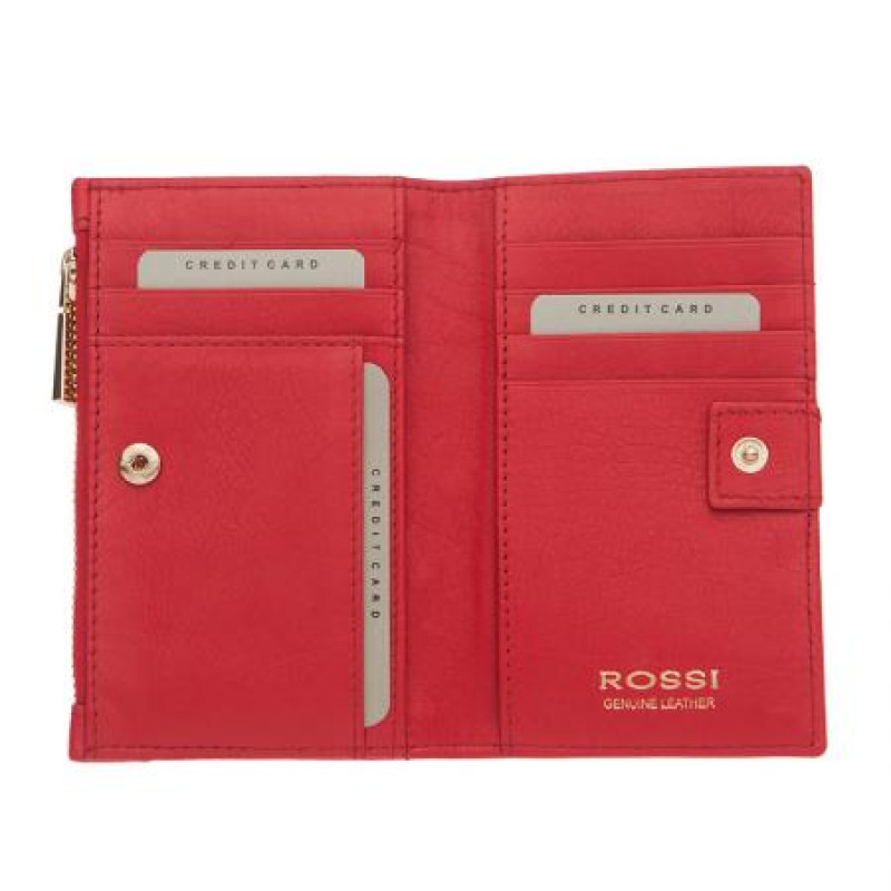 Дамско портмоне цвят Наситено червено Rossi RSL29127