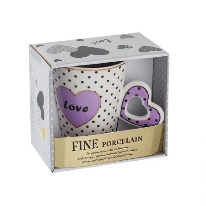 Чаша с лилаво сърце 
690201