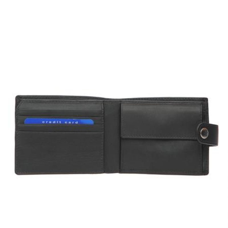Мъжки портфейл в кафяво Silver Flame колекция Button 
SFT1018