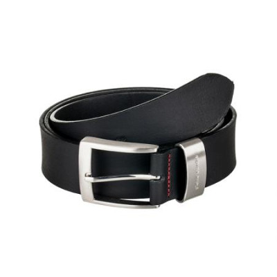 Колан черен естествена кожа 110см. Pierre Cardin 
PC007BLM
