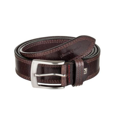 Колан кафяв с шевове 110см. Pierre Cardin 
PC011BRM