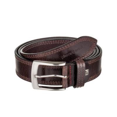Колан кафяв с шевове 120см. Pierre Cardin 
PC011BRL