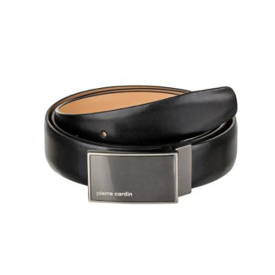 Колан черен със сива плочка 100см. Pierre Cardin 
PC095BLS