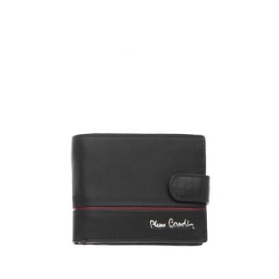 Мъжки портфейл с хоризонтална червена лента малък Pierre Cardin 
PCL02708